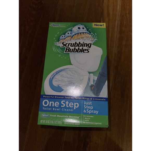 Scrubbing Bubbles One Step Toilet Bowl Cleaner Starter Kit Fresh Mountain - Picture 1 of 5